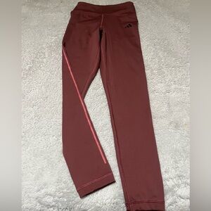 Adidas AEROREADY Compression Leggings Dark Rose Pink Stripe Size S